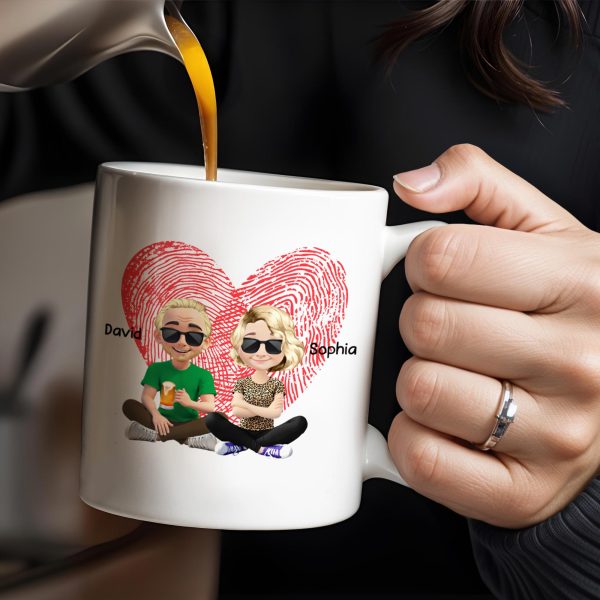 To My Husband, Sometimes It's Hard To Find The Words, Heart And Couple - Personalized Custom Coffee Mug - HSB038_MG