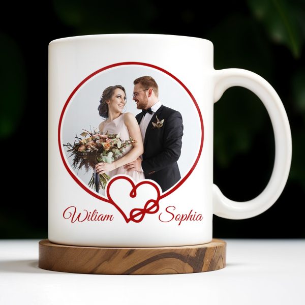To My Husband, Sometimes It's Hard To Find The Words To Tell You, Wedding Couple and Hearts - Personalized Custom Coffee Mug - HSB037_MG