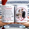 To My Husband, Sometimes It's Hard To Find The Words To Tell You, Wedding Couple and Hearts - Personalized Custom Coffee Mug - HSB037_MG