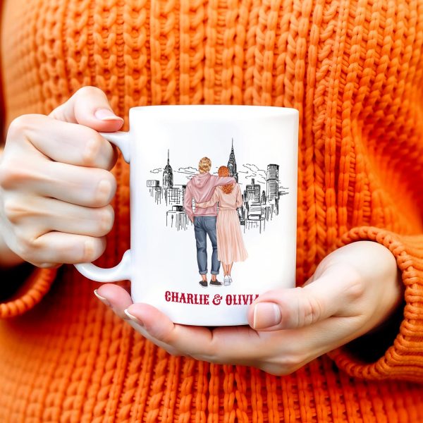 To My Husband You Are My Everything, Romantic Skyline and Couple Design - Personalized Custom Coffee Mug - CPL267_MG