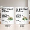 To My Husband You Are My Happily Ever After, Wedding Rings & Floral Design - Personalized Custom Coffee Mug - CPL1319_MG