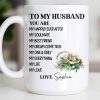 To My Husband You Are My Happily Ever After, Wedding Rings & Floral Design - Personalized Custom Coffee Mug - CPL1319_MG