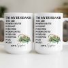 To My Husband You Are My Happily Ever After, Wedding Rings & Floral Design - Personalized Custom Coffee Mug - CPL1319_MG