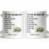 To My Husband You Are My Happily Ever After, Wedding Rings & Floral Design - Personalized Custom Coffee Mug - CPL1319_MG