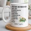 To My Husband You Are My Happily Ever After, Wedding Rings & Floral Design - Personalized Custom Coffee Mug - CPL1319_MG