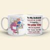 To My Husband You Give Me So Many Reasons To Love You, Anniversary Hugging Old Couple White Mug