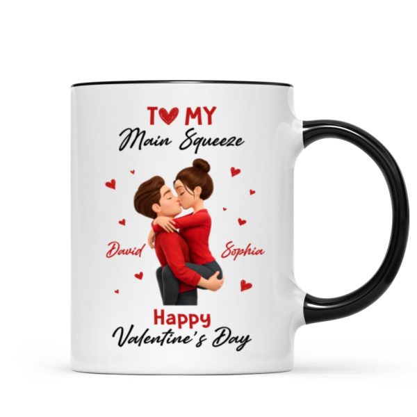To My Main Squeeze Happy Valentine's Day - Personalized Mug - Unique Valentine's Day Gift for Her