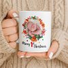 To My Mommy, Christmas Wreath and Baby - Personalized Custom Coffee Mug - KID506_MG