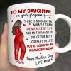 To My Pregnancy Daughter Happy First Mother's Day From Mom Personalized Mug, Gift