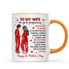 To My Pregnancy Wife Happy First Mother's Day From Husband Personalized Mug, Gift For Pregnant Mom, Expecting Mom