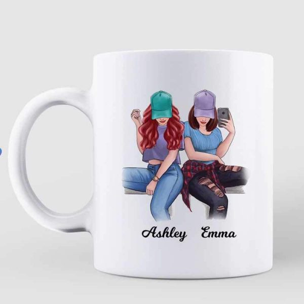 To My Selfie Bestie Colorful Personalized Mug