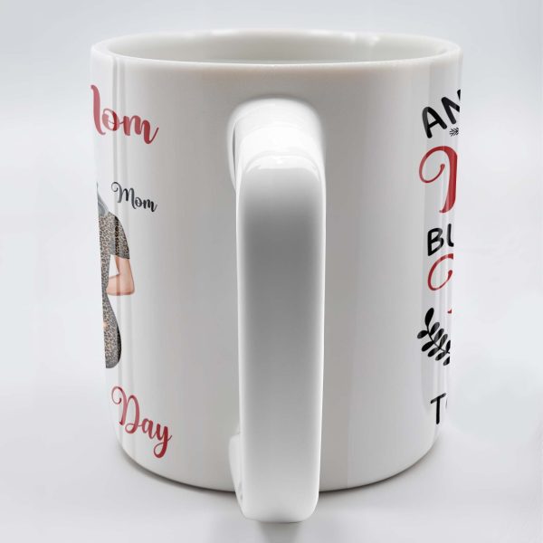 To My Single Mom, Happy Mother's Day, Two Women, Leopard Print - Personalized Custom Coffee Mug - MOM074_MG