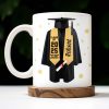To My Son, Always Remember You Are Braver, Graduation Robe and Stars - Personalized Custom Coffee Mug - GRAD318_MG