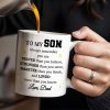 To My Son, Always Remember You Are Braver, Graduation Robe and Stars - Personalized Custom Coffee Mug - GRAD318_MG