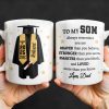 To My Son, Always Remember You Are Braver, Graduation Robe and Stars - Personalized Custom Coffee Mug - GRAD318_MG