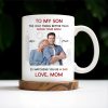 To My Son City Silhouette Custom Mug - Personalized Custom Coffee Mug - SON031_MG