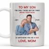 To My Son City Silhouette Custom Mug - Personalized Custom Coffee Mug - SON031_MG