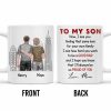 To My Son, City Skyline, People, Good Dad - Personalized Custom Coffee Mug - SON057_MG