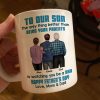 To My Son From Mom Dad Blue Tone Personalized Mug| Heartfelt Father's Day Gift For Son