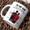 "To My Son I Will Always Carry You in My Heart" Personalized Poster, Heartfelt Gift from Mom Dad