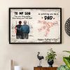 "To My Son I Will Always Carry You in My Heart" Personalized Poster, Heartfelt Gift from Mom Dad