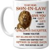 To My Son In Law I Gave You My Gorgeous Daughter Coffee Mug, Gift for Son In Law from Mother In Law Birthday Gift