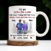 To My Son-In-Law The Only Thing Better Than Being Your Mother-In-Law, Cityscape and Heart - Personalized Custom Coffee Mug - SON040_MG