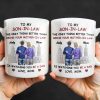To My Son-In-Law The Only Thing Better Than Being Your Mother-In-Law, Cityscape and Heart - Personalized Custom Coffee Mug - SON040_MG