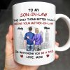 To My Son-In-Law The Only Thing Better Than Being Your Mother-In-Law, Cityscape and Heart - Personalized Custom Coffee Mug - SON040_MG