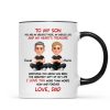 To My Son My Heart's Treasure - Personalized Mug - Christmas Gift from Dad to Son