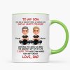 To My Son My Heart's Treasure - Personalized Mug - Christmas Gift from Dad to Son