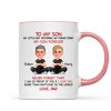 To My Son My Little Boy Yesterday - Personalized Mug - Christmas Gift from Dad to Son