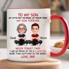 To My Son My Little Boy Yesterday - Personalized Mug - Christmas Gift from Dad to Son