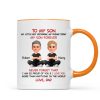 To My Son My Little Boy Yesterday - Personalized Mug - Christmas Gift from Dad to Son
