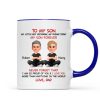 To My Son My Little Boy Yesterday - Personalized Mug - Christmas Gift from Dad to Son