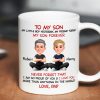 To My Son My Little Boy Yesterday - Personalized Mug - Christmas Gift from Dad to Son