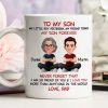 To My Son My Little Boy Yesterday - Personalized Mug - Christmas Gift from Dad to Son