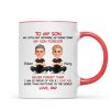 To My Son My Little Boy Yesterday - Personalized Mug - Christmas Gift from Dad to Son