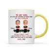 To My Son My Little Boy Yesterday - Personalized Mug - Christmas Gift from Dad to Son