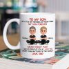 To My Son My Little Boy Yesterday - Personalized Mug - Christmas Gift from Dad to Son