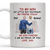 To My Son My Little Boy Yesterday, My Friend Today, Father And Son, Cityscape - Personalized Custom Coffee Mug - SON039_MG