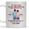 To My Son The Only Thing Better Than Being Your Mother, Family And City Skyline - Personalized Custom Coffee Mug - SON036_MG