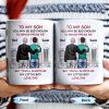 To My Son, You May Be Big Enough To Bench-Press Me, Father And Son, Urban Skyline - Personalized Custom Coffee Mug - SON051_MG