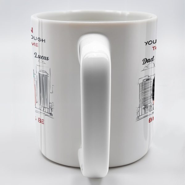 To My Son, You May Be Big Enough To Bench-Press Me, Father And Son, Urban Skyline - Personalized Custom Coffee Mug - SON051_MG