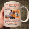 To My Wife Husband Couple Standing Back View Fall Season, Personalized Mug
