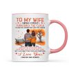 To My Wife Husband Couple Standing Back View Fall Season, Personalized Mug