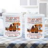 To My Wife Husband Fall Season Couple Sitting Back View Personalized Mug