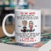 To My Wife Love Quote Ceramic Mug, Personalized Couple Cartoon, Romantic Morning Coffee Unique Gift