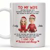 To My Wife, Meeting You Was Fate, Love Forever And Always, Cartoon Couple - Personalized Custom Coffee Mug - CPL988_MG