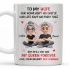 To My Wife, Our Home Ain't No Castle, Hearts - Personalized Custom Coffee Mug - WIF058_MG